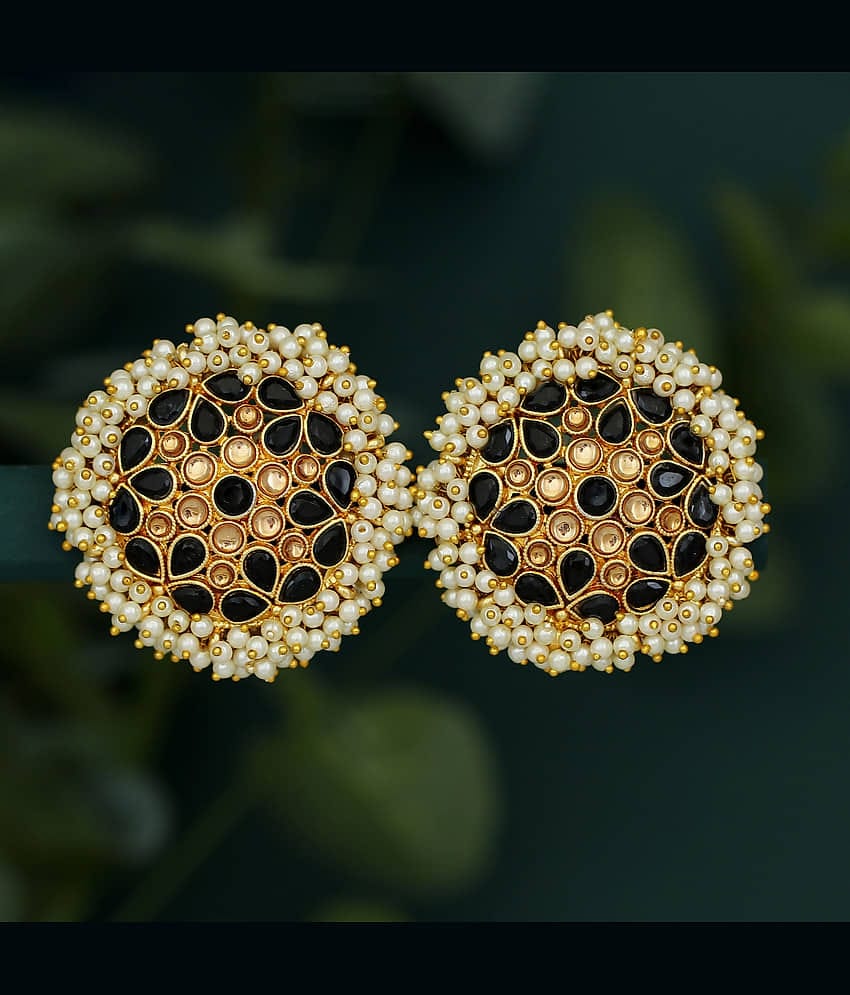 Sukkhi Classy LCT Gold Plated Pearl Stud Earring For Women