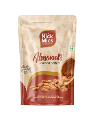 Nickmics Roasted & Salted Almond-250g Nickmics Roasted & Salted Almond-250g