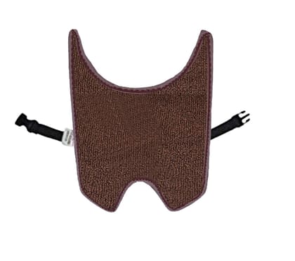 Mototrance CURLY GRASS Scooty Footmat For Honda Activa 6G - High-grade PVC All-Weather Mat with Buckle Belt (12mm)-Coffee