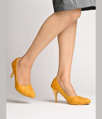Shoetopia Yellow Women's Pumps Heels