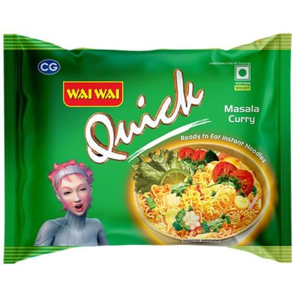 Wai Wai Quick Ready To Eat Masala Curry Noodles, 62 g