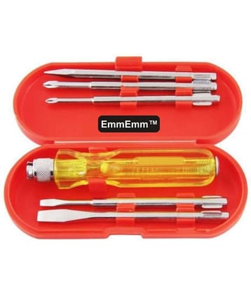EmmEmm 5 in 1 Pocket Size Powerful Screwdriver Set for Camping, Outdoors, Home & Professional Use (Tools and Hardware)