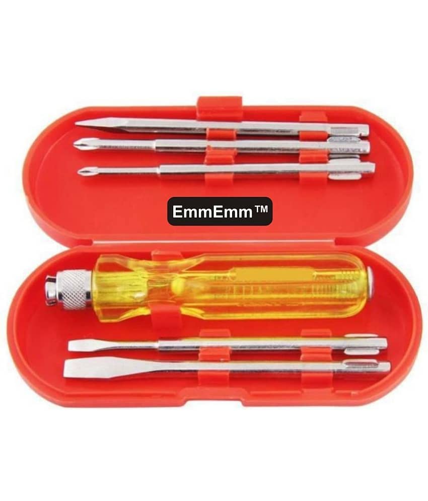 EmmEmm 5 in 1 Pocket Size Powerful Screwdriver Set for Camping, Outdoors, Home & Professional Use (Tools and Hardware)