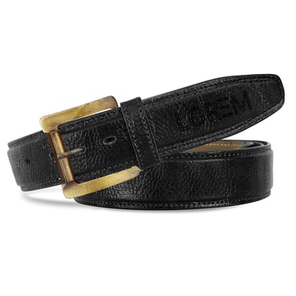 LOREM Black Formal/casual PU Leather Belt For Men BT14-BKL05