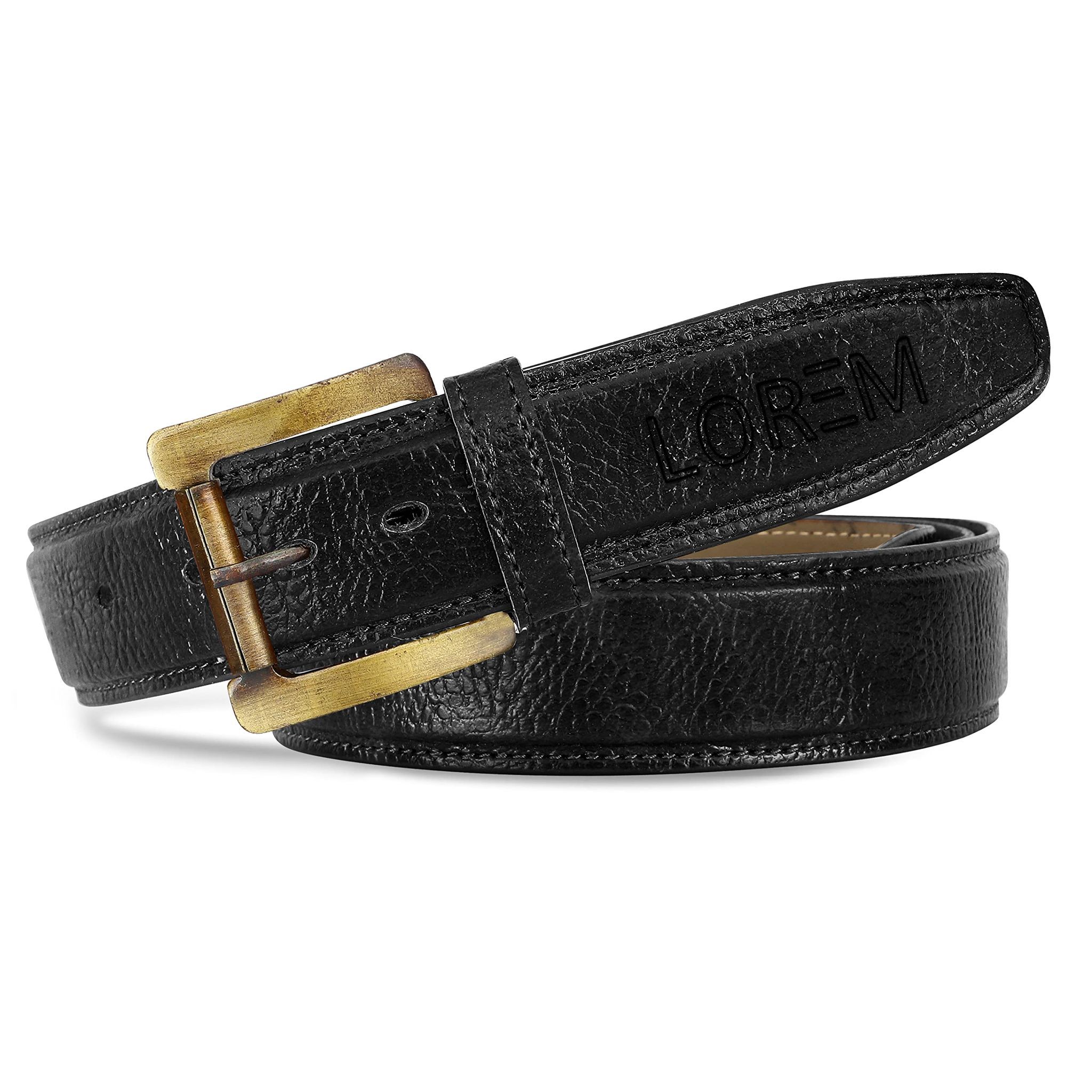 LOREM Black Formal/casual PU Leather Belt For Men BT14-BKL05
