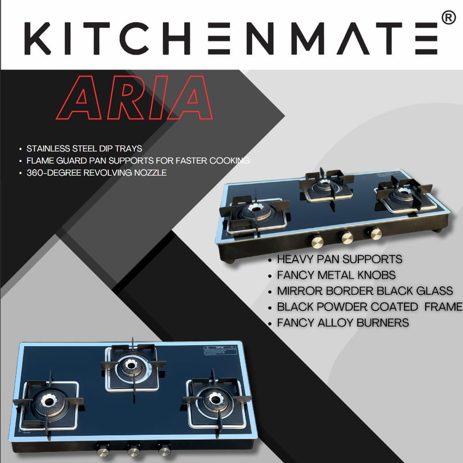 Kitchenmate Aria Stainless Steel Glasstop Cooktop with Precision Engineering