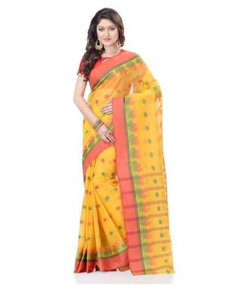 Desh Bidesh - Multicolor Cotton Saree Without Blouse Piece (Pack of 1)
