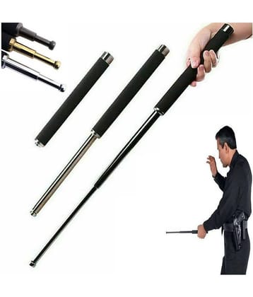 Tactical Telescopic Baton Stainless Steel Self Defence  Security Folding Stick