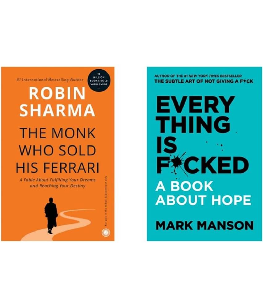 ( Combo Of 2 Books ) The Monk Who Sold His Frrari & Everything Is Fcked A Book About Hope Paperback , Book , English , By Robin Sharma & Mark Manson