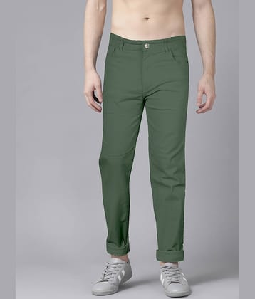 JB JUST BLACK Regular Fit Cuffed Hem Men's Jeans - Green ( Pack of 1 )