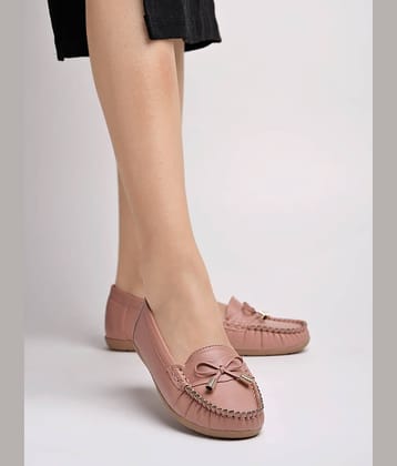 Shoetopia Peach Women's Casual Ballerinas