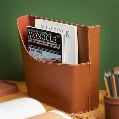 Modella Magazine Holder Cognac-Cognac