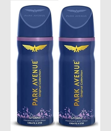 Park Avenue STROM BODY SPRAY,150 ML EACH Deodorant Spray for Unisex 300 gm ( Pack of 2 )
