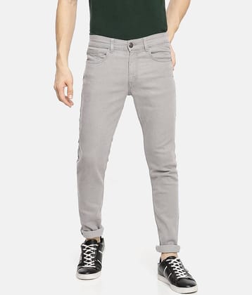 The Indian Garage Co Men Grey Slim Fit Mid-Rise Clean Look Jeans