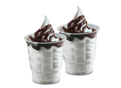 2 Hot Fudge Sundae