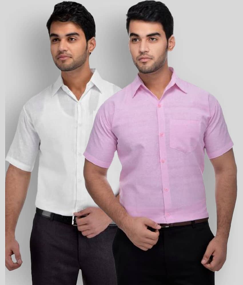 DESHBANDHU DBK - Multicolor Cotton Regular Fit Men's Formal Shirt (Pack of 2)