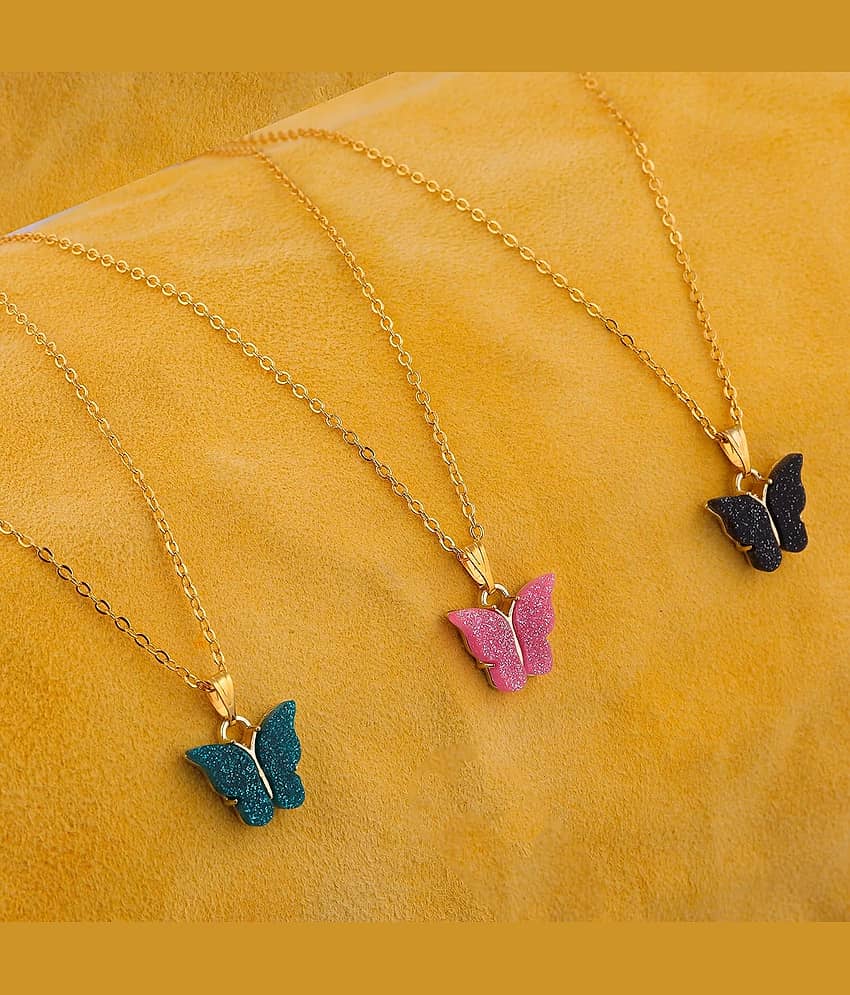 Lyriss Gold Plated Chain ( Set of 3 )