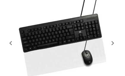 HP KM150 Wired Keyboard and Mouse Combo Full-Size Keyboard, 1600 DPI Ergonomic Optical Sensor Mouse,