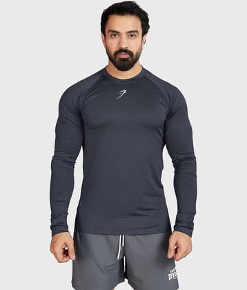 Fuaark Grey Polyester Slim Fit Men's Sports T-Shirt ( Pack of 1 )