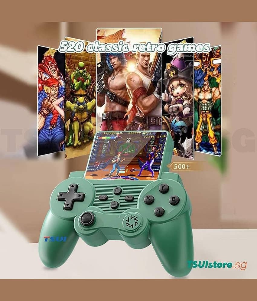 Fratelli Video Game for Kids & Adults Handheld Player Station Game 520 Inbuilt Video Games Handheld Game can Connect to a TV (Color May Vary) Q20 Big Display