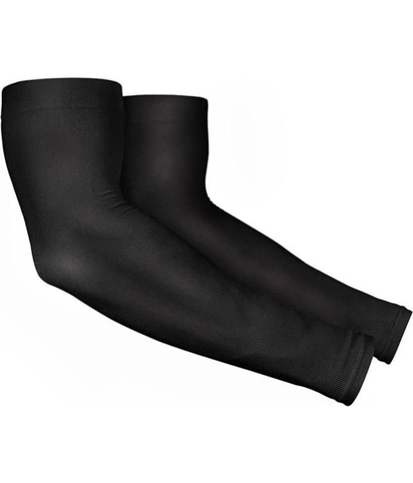 PROGIENCE Black Solid Riding Sleeves ( Single Set )