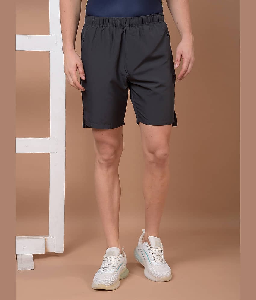 Force NXT Charcoal Polyester Men's Gym Shorts ( Pack of 1 )