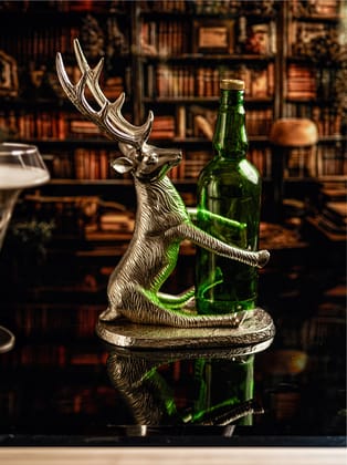 SILVER DEER BOTTLE HOLDER - I