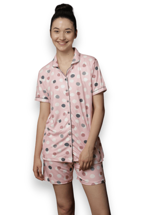 Vieviana Front Open Nightwear|Ev17006-Pink / S
