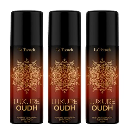 Luxure Oudh Unisex Deodorant - 150ml (Pack of 3) Luxure Oudh Unisex Deodorant - 150ml (Pack of 3) - Default Title