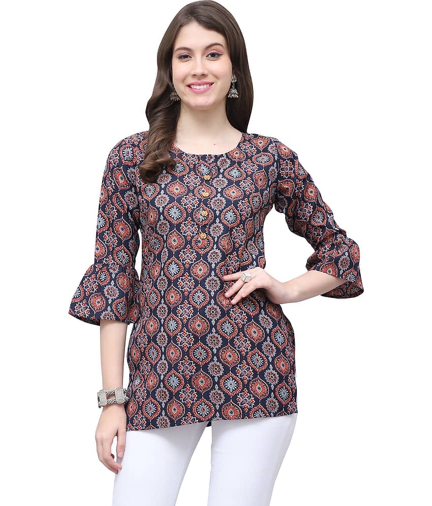 Cotton Blend Short Kurti For Women (Pack of 1)