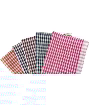 Water Absorbent Check Cloth ,Cleaning Towel, Kitchen Napkins, Roti Napkin, Table Napkins (5)