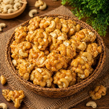 Cashew Caramel Sweet Confection (250g) | Made From Premium Whole Cashews | Snack & Gifting