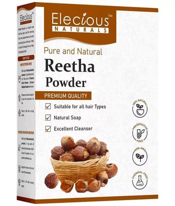 Elecious Pure Reetha Powder for Hair Growth (200 Grams) | 100% Pure and Natural