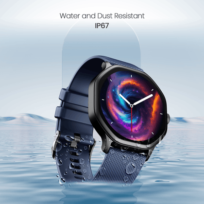 CELLECOR E4 Edge 1.52" HD+ Round Display with 850 NITS | BT-Calling | AOD | Smartwatch (Garnish Black)