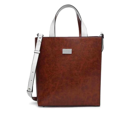 Marble Glam Handbag (M)-Tan