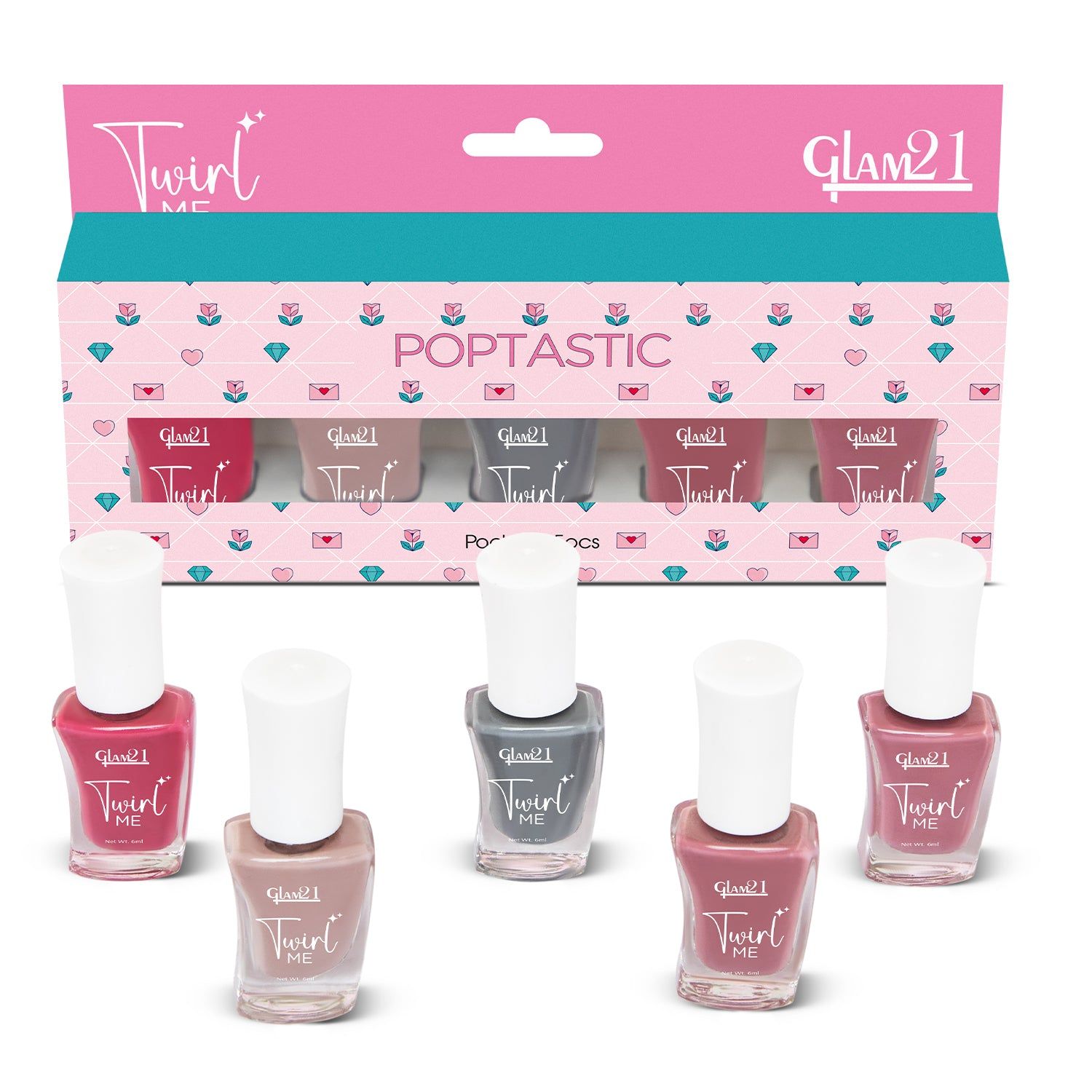 Twirl Me Nail Paint Combo -Nail color -6 ml each-Shade-01