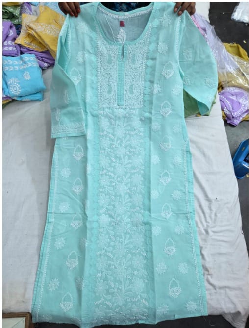 Kurti Voile Cotton jaba panel jaal.
