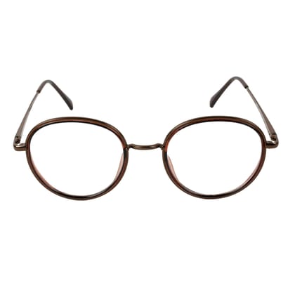 TERRY & CO Zero Power Blue Cut Eyeglasses | Metal Frame | Medium Size | Anti-Reflective, UV Protection, Lightweight | Spring Hinges | Unisex