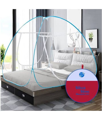 Silver Shine King Blue Mosquito Net, Machardani