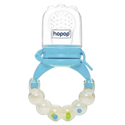 Hopop Silicone Food/Fruit Nibbler with Rattle Handle-HP-3002B