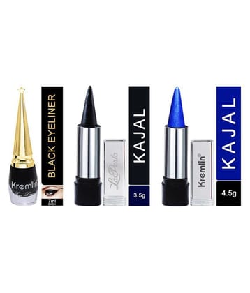Adbeni Daily Uses Black Eye Liner With Black & Blue Kajal GC-935 Makeup Kit 10