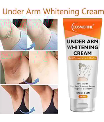 COSMOFINE Underarm Whitening Cream, Neck Whitening Night Cream for All Skin Type 60 ml (Pack of 1)