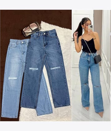 9x denims - Blue Denim Regular Fit Women's Jeans ( Pack of 1 )