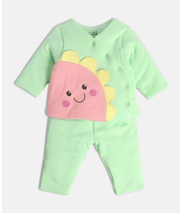 MINI KLUB Pack of 1 Baby Girls Cotton Top & Trouser ( Green )