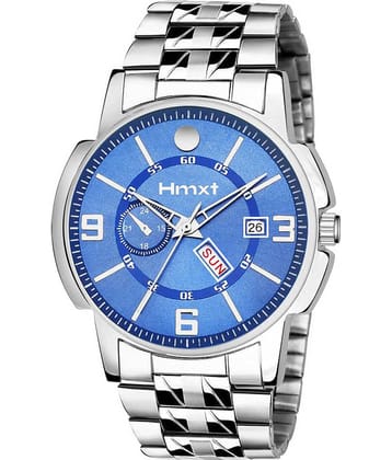 HMXT Silver Stainless Steel Analog Men's Watch
