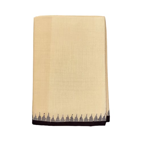 Linen Fanek (cream) – Elegant & Handwoven Manipuri Wrap-Around Skirt-Ataiba (Stiched)