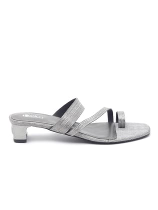 Delco Fancy Block Heel Slip on-37 / Gunmetal