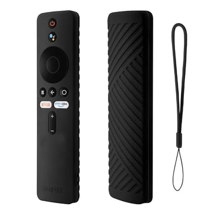 Silicone Case Cover Compatible with Xiaomi Mi TV Remote (Netflix/Amazon Model Only) 4X 4A  Black [Remote NOT Included].