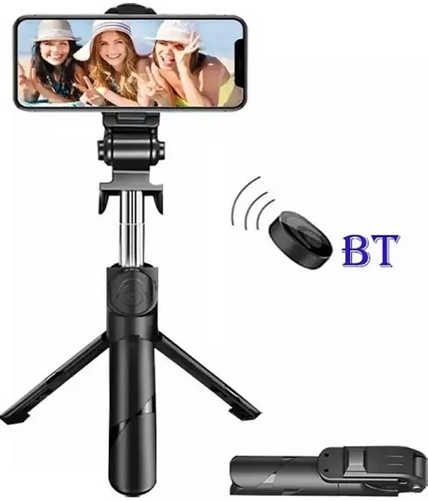 HUG PUPPY Bluetooth Selfie Stick ( Black )