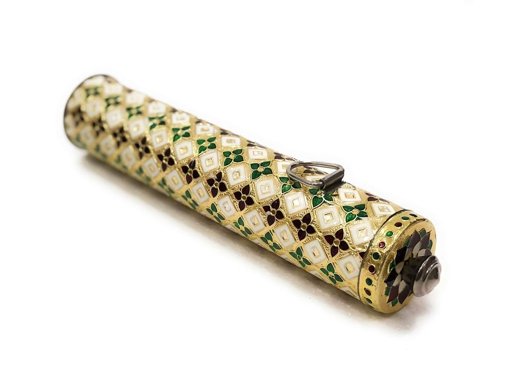 Sophisticated Home - - and - - Decor Navrang Meenakari Stainless Steel Agarbatti Storage Box Hol